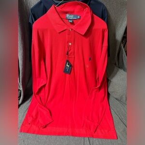 Polo Ralph Lauren Long Sleeve Polo Shirt XLT red